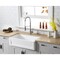 Gourmetier Solid Surface Stone Apron Front Farmhouse Sgl Bowl Kitchen Sink, White GKFA361810SQ - alternate 2